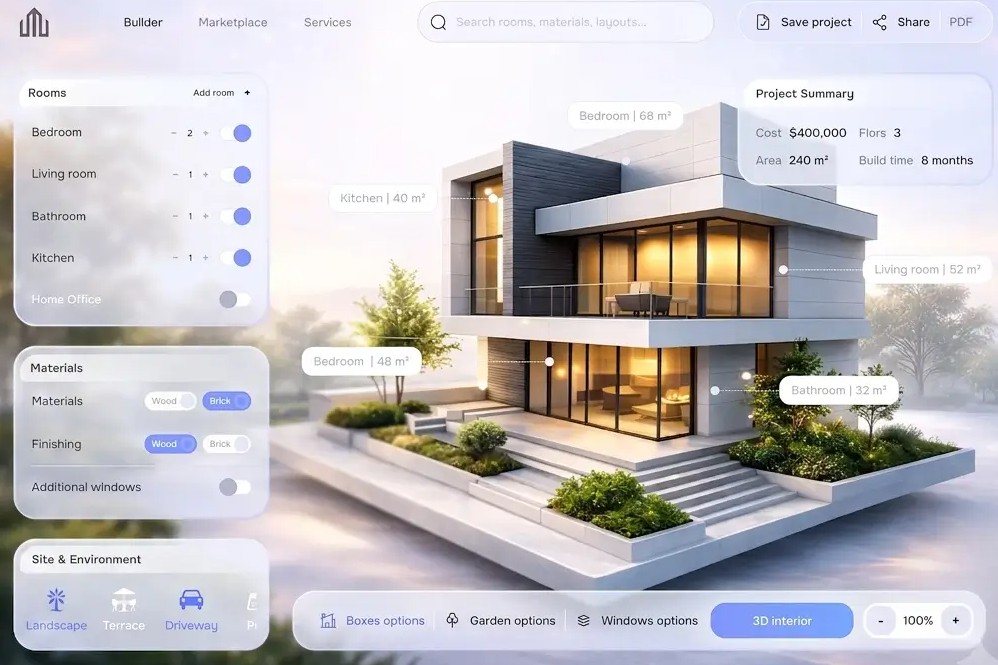 Home builder lead generation widgets